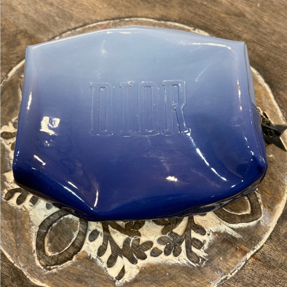 Christian Dior Aqua Blue PVC Accessories Cosmetics Pouch Women's Novelty China